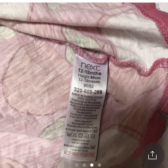 Next Apple Print Dress Size 18m - Picture 4 of 5